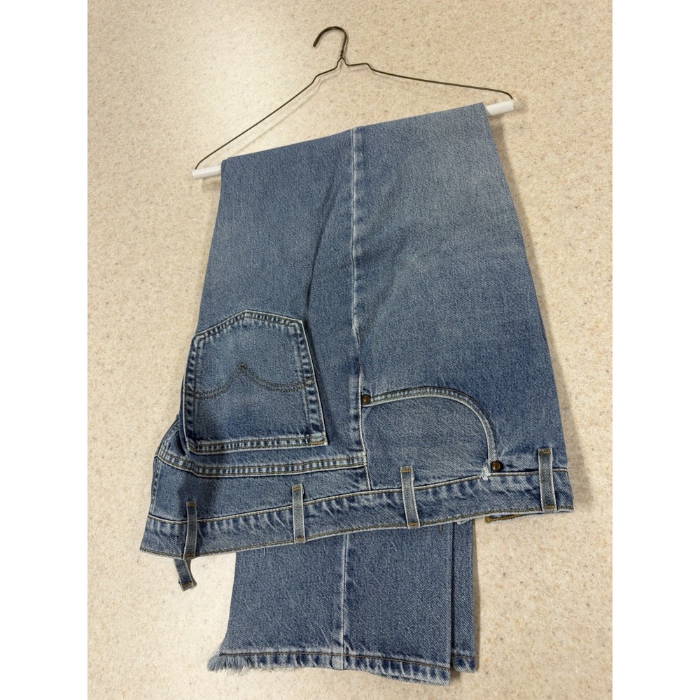 Vintage Levi's 505 STARCHED Jeans Mens 46x32 Loose Fit Distressed Denim USA